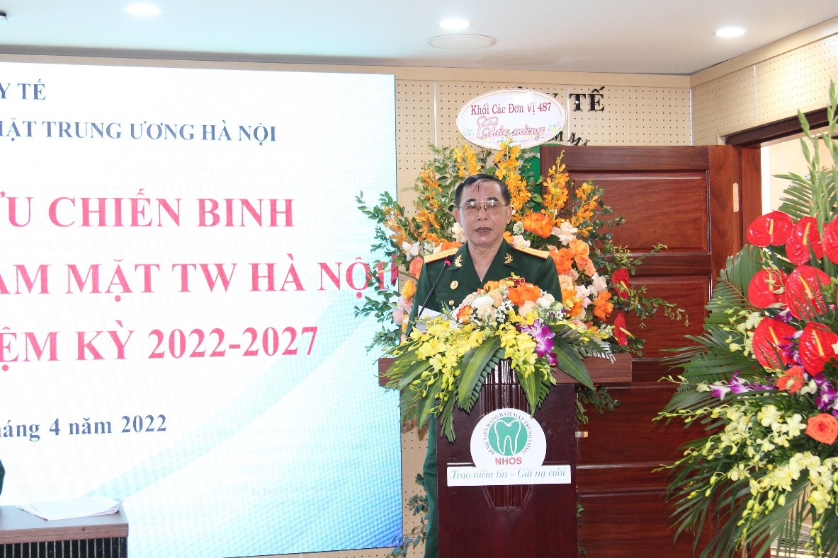 Đồng chí Lã Văn Nho Chủ tịch Hội cựu chiến Binh Quận phát biểu tại đại hội
